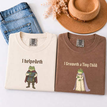 Custom Matching Pregnancy Reveal Shirts, Medieval Frog Couple Tees, Baby Announcement Shirts, Funny New Parents Gift, Expecting Mom Dad Tee