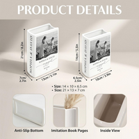 Personalized Photo Ceramic Book Vase – Engagement Gift For Couple