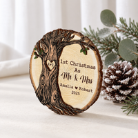 First Christmas as Mr & Mrs Decoration, First Christmas Married Keepsake, Married First Christmas Wooden Ornament, Mr Mrs Ornament, Married
