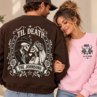 Custom Western Til Death Hoodie & Sweatshirt – Newlywed Couple Gift