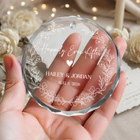 Happily Ever After Ornament, First Christmas Married Ornament, Married Keepsake Gift For Couples, Wedding Gifts, Married Christmas Ornament