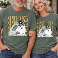 Personalized Anniversary Photo Shirt, Custom Anniversary Couple Gift, Wedding Photo Tee for Husband Wife