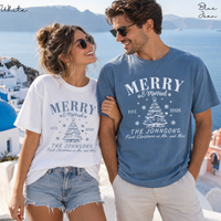 Personalized Merry & Married Couple Shirts – First Christmas As Mr & Mrs