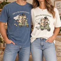 Funny Honeymoon Cat Shirts, Bride and Groom Matching Newlywed Tees, Just Married Couple Wedding Gift, Honeymoon Vacation Outfit
