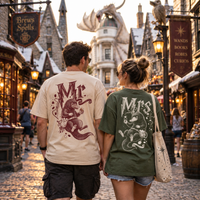 Personalized Wedding T-Shirts, Matching Mr & Mrs Shirts, Honeymoon Couple Tees, Bride & Groom Wedding Gift, Fantasy Couple Apparel