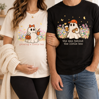 Custom Growing a Little Pumpkin Shirt, Matching Mom Dad Pregnancy Announcement Tees, The Man Behind Pumpkin Shirt, New Parents Gift