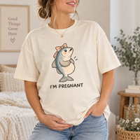Funny Fish Pregnancy Couple Shirts for Expecting Parents, Matching Mom Dad Tees, Pregnancy Announcement Gift