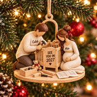Personalized Baby Coming 2027 Christmas Ornament – Pregnancy Announcement