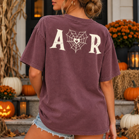 Personalized Ghost Spiderweb Comfort Colors Shirts – Halloween Couple Gift