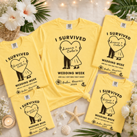 Custom Wedding Week Shirt – Destination Wedding Crew Tee with Couple Names