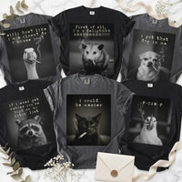 Funny Sarcastic Animal Bachelorette Shirts, Matching Smoking Bride & Crew Tees, Animal Meme Girls Trip Party Shirts