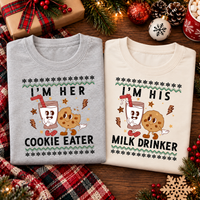 Cookie Eater & Milk Drinker Sweatshirt & Hoodie – Christmas Couple Gift