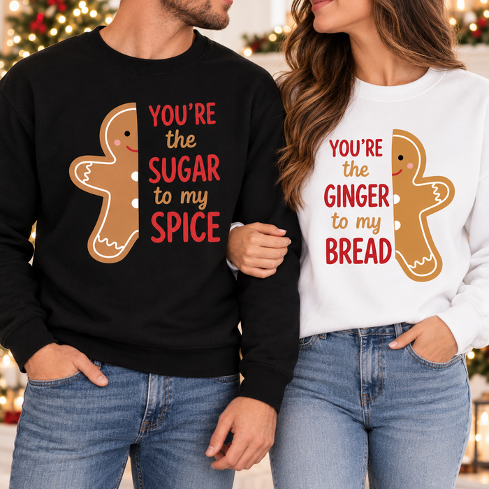 Gingerbread Couple Sweatshirt & Hoodie – Funny Christmas Matching Gift