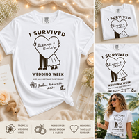 Custom Wedding Week Shirt – Destination Wedding Crew Tee with Couple Names
