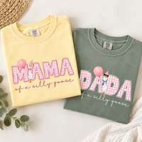Mama & Dada of a Silly Goose Matching Comfort Colors Tee mockup 10