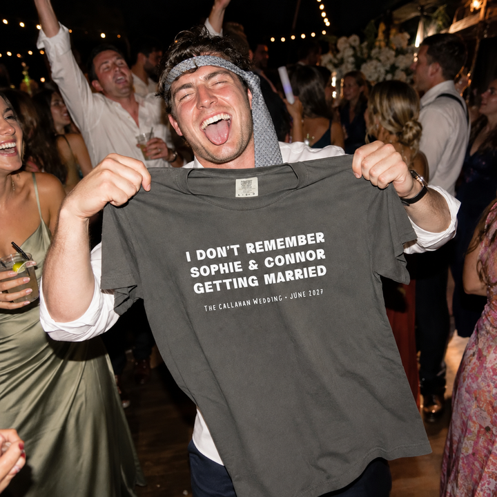Personalized Wedding Toss Shirt, Funny Wedding Reception Tee, Custom Comfort Colors Wedding Shirt, Unhinged Afterparty Toss Tee
