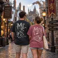 Personalized Wedding T-Shirts, Matching Mr & Mrs Shirts, Honeymoon Couple Tees, Bride & Groom Wedding Gift, Fantasy Couple Apparel