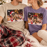 Holiday Coffee Raccoon Comfort Colors Shirts – Matching Couple Gift