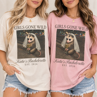 Girls Gone Wild Opossum Bachelorette Shirt, Funny Bride Tee, Custom Bach Party & Girls Trip Gift