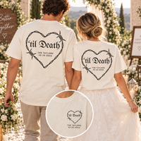 Personalized ’Til Death Wedding Shirt – Custom Last Name & Date Tee
