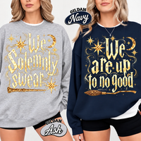 We Solemnly Swear & Up To No Good Couple Shirts – Funny Matching Gift