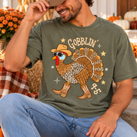 Retro Turkin 9 To 5 Comfort Colors Shirts – Western Thanksgiving Couple Gift