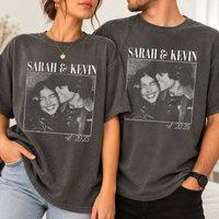 Personalized Couple Photo Shirt - Custom Shirt, Vintage Picture Tee, Wedding Anniversary Gift