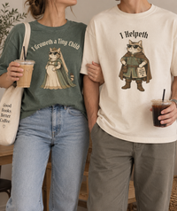 Funny Cat Pregnancy Couple Shirts for Expecting Parents, Medieval Cat Mom Dad Matching Tees, Pregnancy Announcement Gift