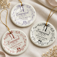 Personalized Engagement Ornament, Custom Couple Names and Date, Newly Engaged Christmas Gift for Couples