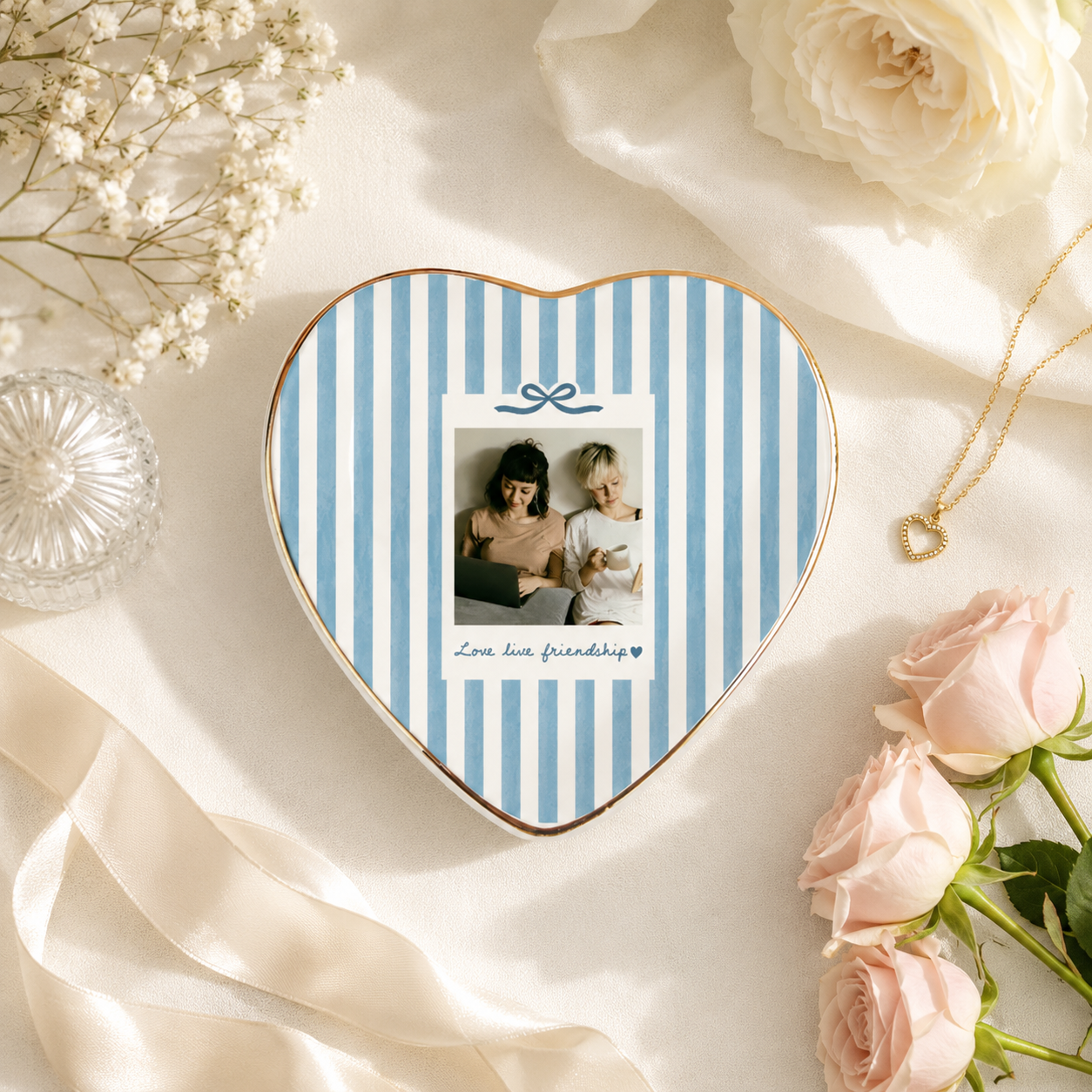 Personalized Bridesmaid Jewelry Dish, Custom Photo Best Friend Gift, Maid of Honor Keepsake, Bridesmaid Proposal Gift, Wedding Party Gift