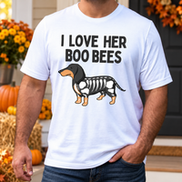 Matching Halloween Couple Shirt, Funny Couple Costume, Spooky Season Gifts for Couple, Dachshund Halloween Shirt, Funny Ghost T-Shirt Couple