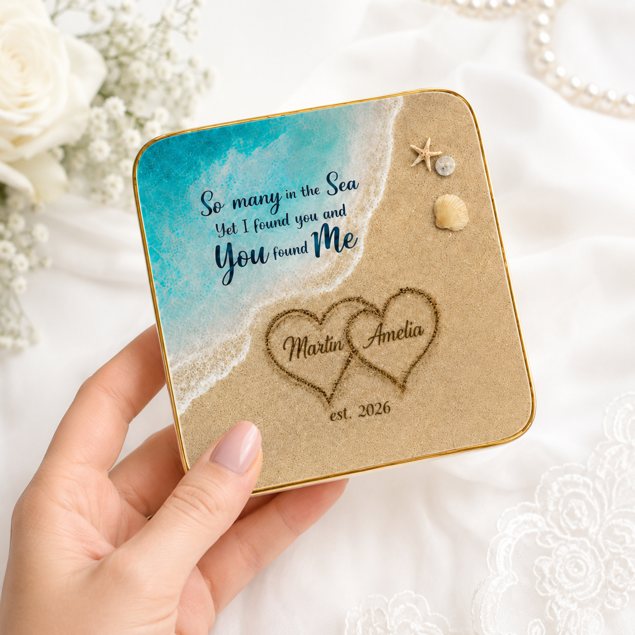 Personalize So many In The Sea Couple Jewelry Dish
