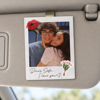 Personalized Vintage Couple Photo Car Visor Clip, Drive Safe Photo, Valentine Gift for Boyfriend Girlfriend, Husband Gifts, Besties Gifts