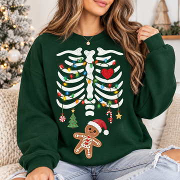 Christmas Pregnancy Skeleton Baby Sweatshirt & Hoodie – Reveal Gift For Mom To Be