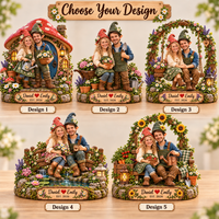 Personalized Garden Couple Photo Figurine – Anniversary Gift