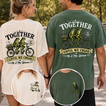Personalized Frog Bride & Groom Shirts, Funny Newlywed Honeymoon Tees, Matching Couple Gift