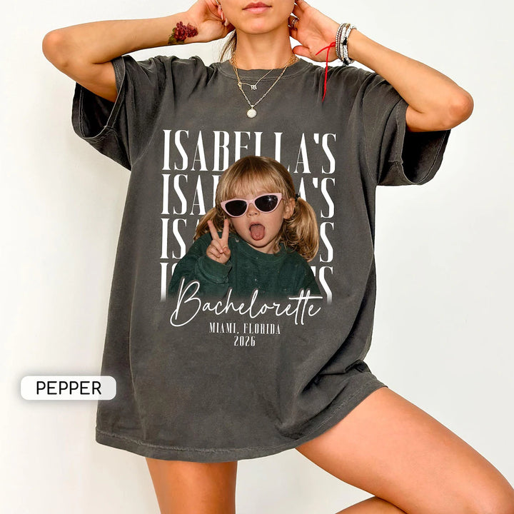 Custom Photo Bachelorette Shirts, Comfort Colors Bridal Party TShirts, Personalized Bach Club Shirts, Photo Bride Shirt, Photo Party Tee