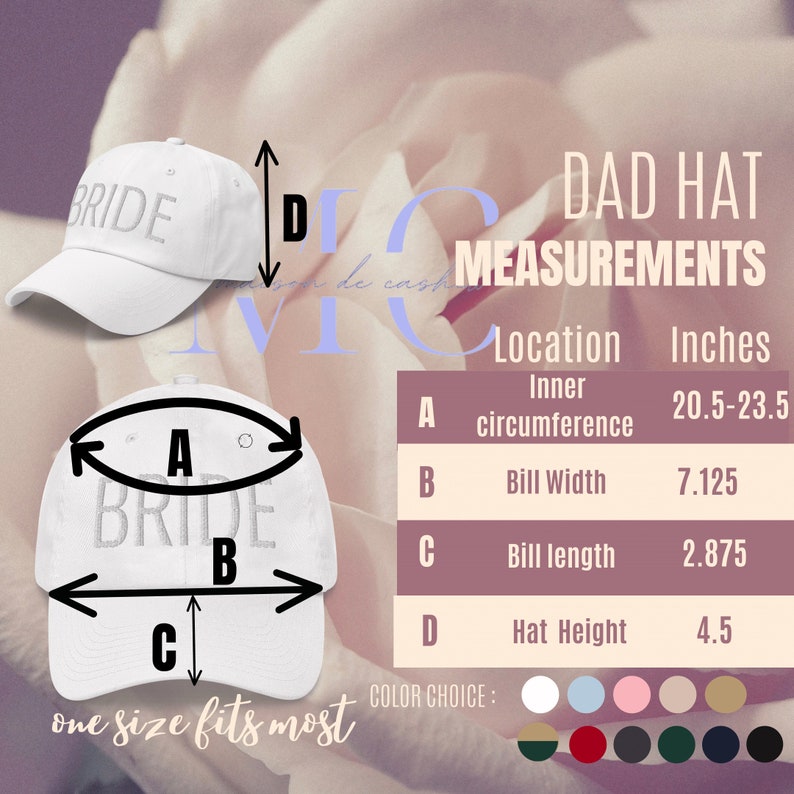 Embroidered Bride Baseball Hat: Personalized Honeymoon Gift