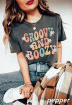 Retro Bachelorette Party Shirts, Hippie Bach Party, Groovy and Boozy, Groovy Bachelorette, Scottsdale Bachelorette, 70s Bride, 90s Bridal