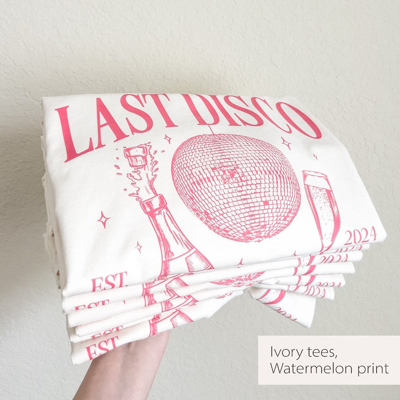 Last Disco Bachelorette Shirts, Disco Bride Custom Shirt, Comfort Colors Bachelorette Shirts