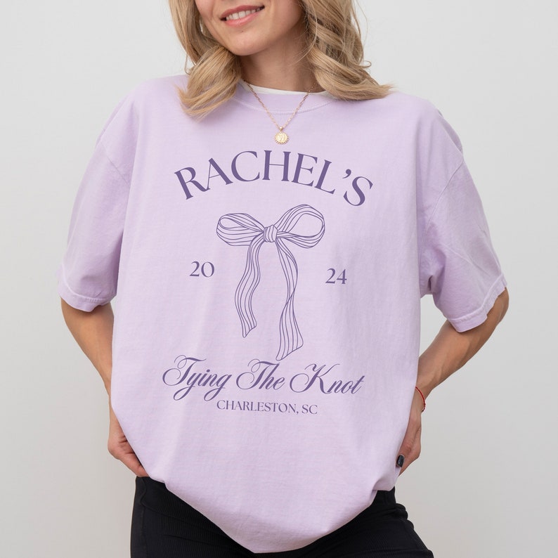 Coquette Bachelorette Shirt: Bow Theme Bridal Party Tee