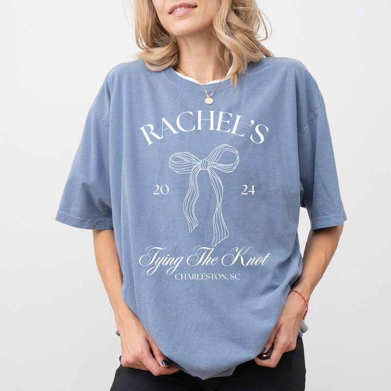 Coquette Bachelorette Shirt: Bow Theme Bridal Party Tee