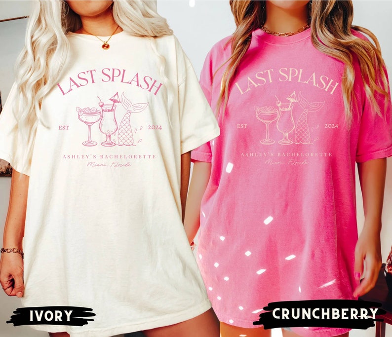 Last Splash Bachelorette Shirts, Beach Bachelorette Party Shirt, Custom Location Bachelorette, Bach Club, Personalized Luxury Bachelorette