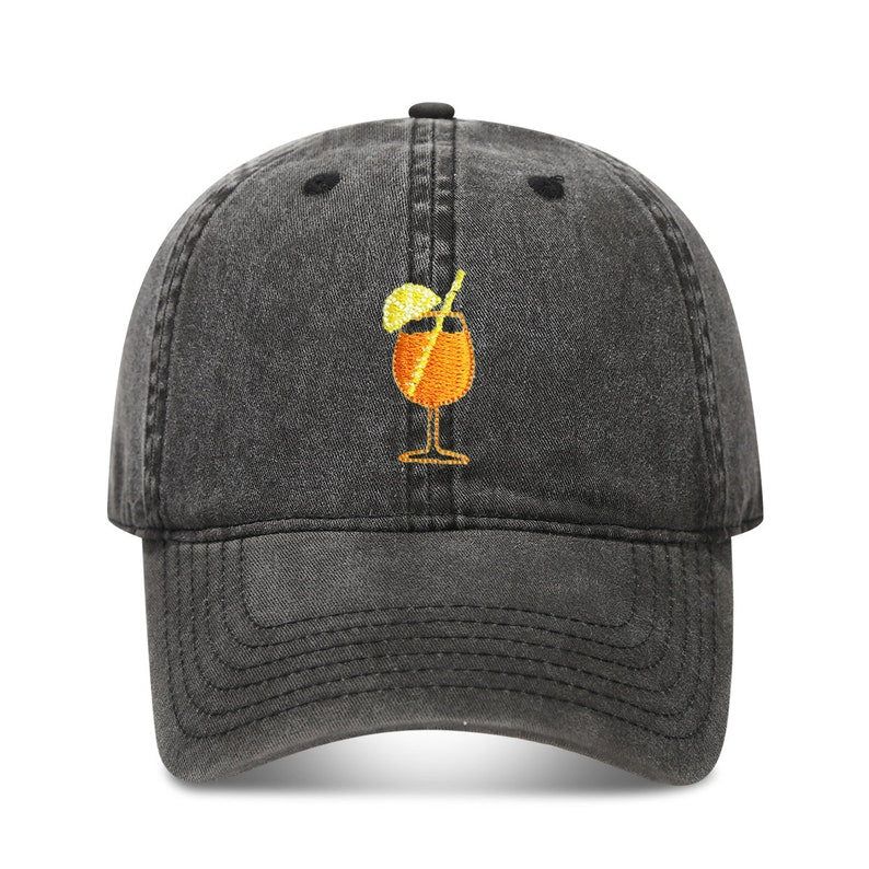 Spritz Hat,Spritz Lover Hat,Spritz Glass,Embroidered Dad Hat,Cocktail Lovers Gift Ideas,Aperitivo,Tini Time,Day Drinking,Vacation,Party Hats