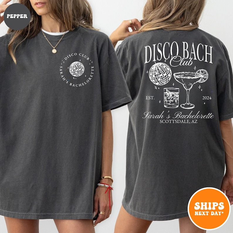Custom Disco Bachelorette T-shirt | Last Disco Bachelorette Party Shirt | Dancing Queen Bachelorette | Disco Bride Shirt | Disco Bach Shirt