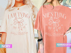 Coquette Bow Bachelorette Shirts, She's Tying the Knot Bridal Party, Custom Bachelorette Party Shirt, Custom Location, Bridal Shower Gifts