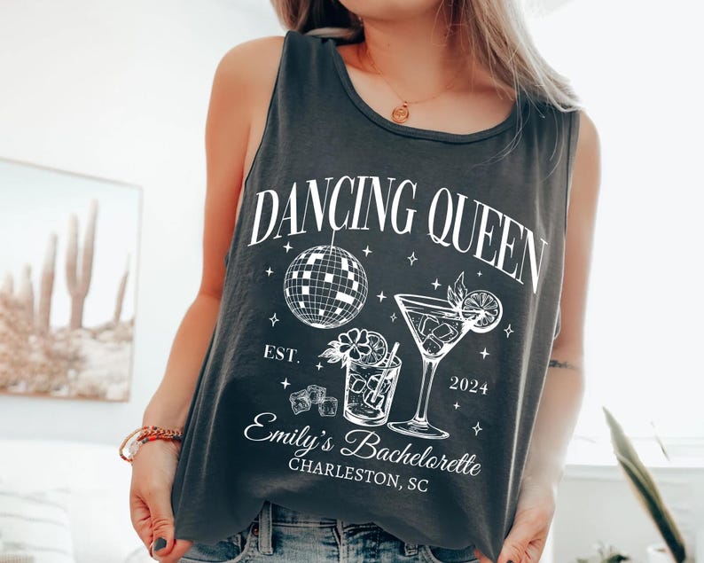 Comfort Colors Custom Disco Bachelorette Shirts, Disco Bride Shirt, Dancing Queen Bachelorette Tees, Last Disco Bachelorette Party Shirt