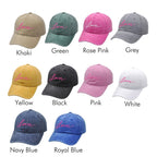 Embroidered Mother/Father of the Bride Hat: Cotton Twill Bridal Party Gift