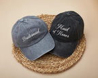 Embroidered Mother/Father of the Bride Hat: Cotton Twill Bridal Party Gift