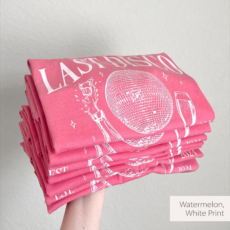 Last Disco Bachelorette Shirts, Disco Bride Custom Shirt, Comfort Colors Bachelorette Shirts